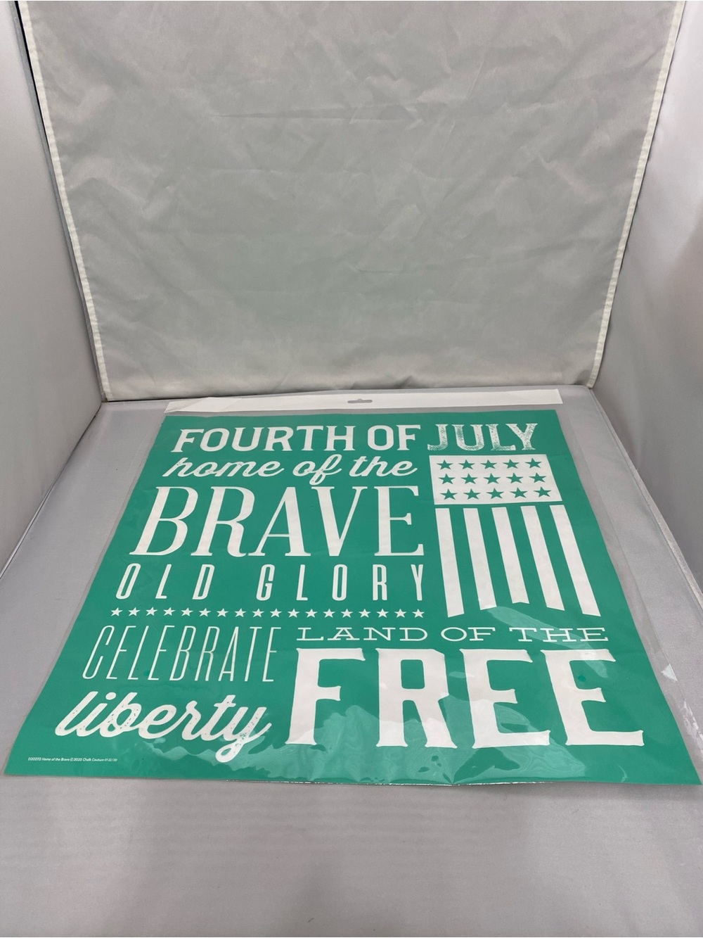 Fourth of July "Home of the Brave" Chalk Transfer